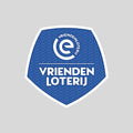 Blue shield Eredivisie badge with white border and circular logo including VriendenLoterij