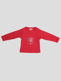 Red baby T-shirt with FC Twente crest on the front.