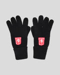 Pair of black FC Twente junior gloves with red crest on the cuffs