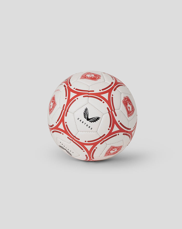 FC Twente mini football size 1 with white panels and red crest geometric pattern