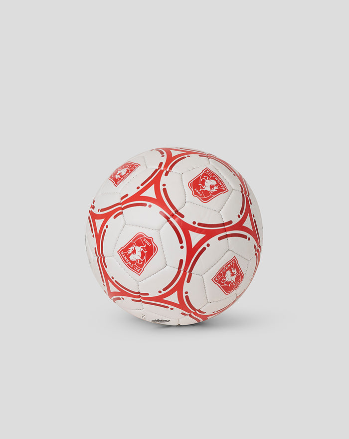 FC Twente mini football size 1 with red crest pattern on white surface