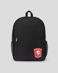 Black FC Twente backpack with red crest patch on front lower panel