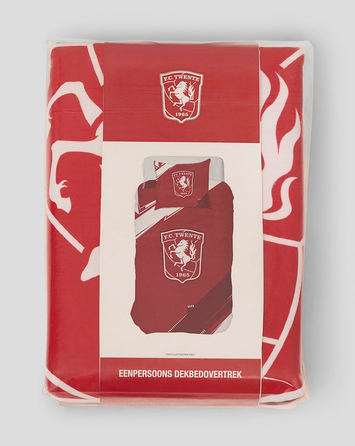 FC Twente red eenpersoons dekbedovertrek in sealed package with crest illustration