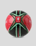Soccer ball in black red and green with FC Twente 1965 2025 crest at center