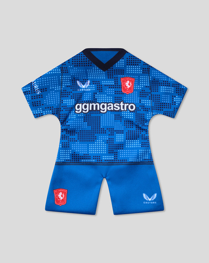 Blue FC Twente mini dress away kit with crest and sponsor logos