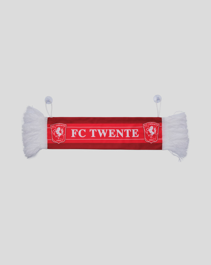 FC Twente mini scarf with white fringe ends and crest on each side