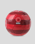 Side view of red FC Twente football displaying a large white crest and 1965