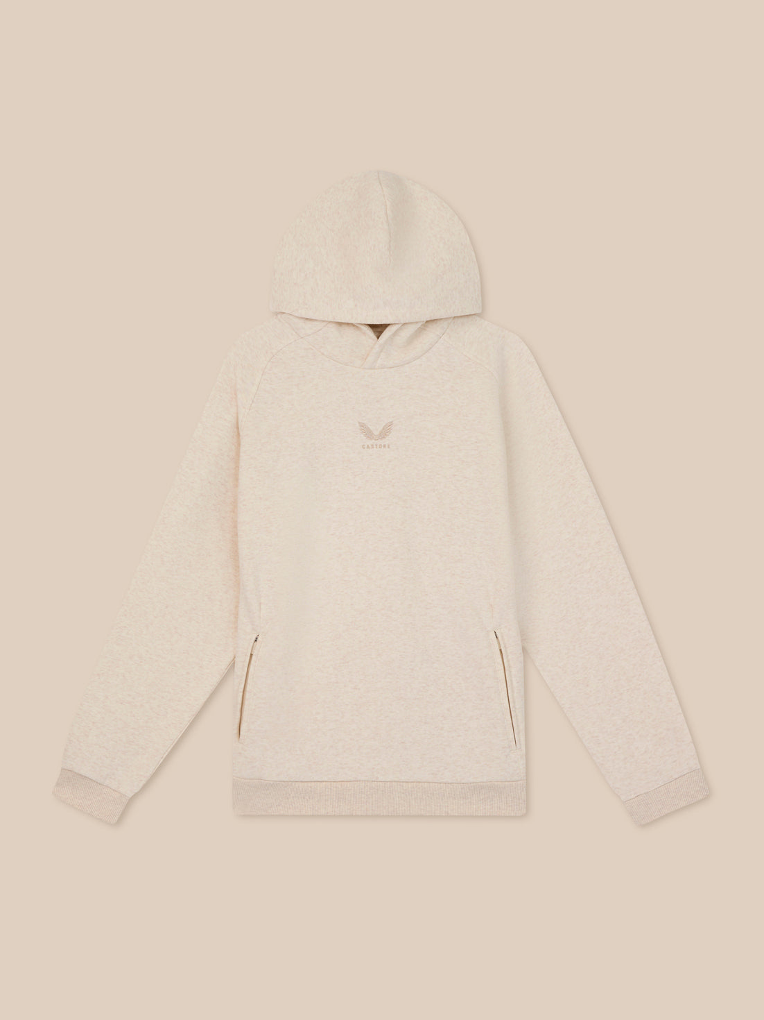 Heren Adapt Lange Mouwen Katoen Fleece Hoodie - Oatmeal Marl