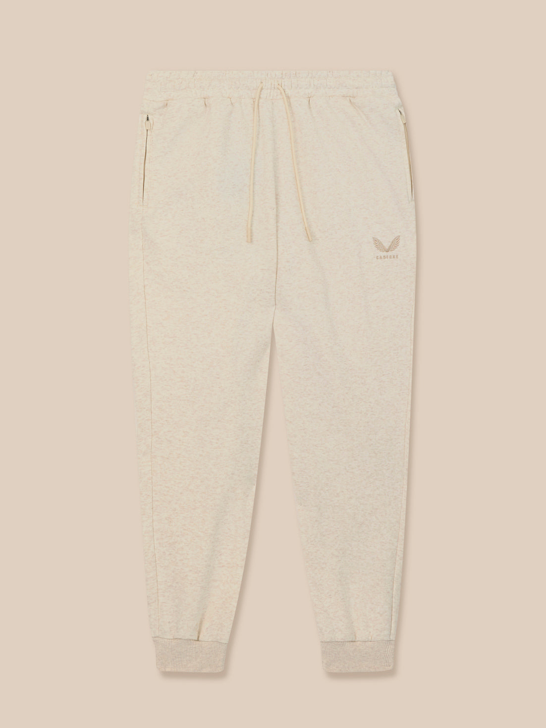 Heren Adapt Katoen Fleece Joggers - Oatmeal Marl