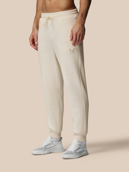 Heren Adapt Katoen Fleece Joggers - Oatmeal Marl