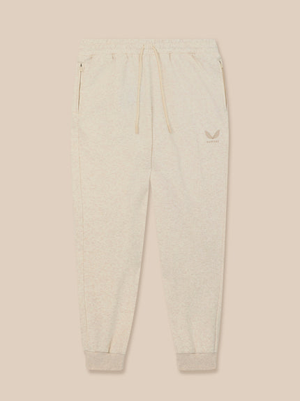 Heren Adapt Katoen Fleece Joggers - Oatmeal Marl