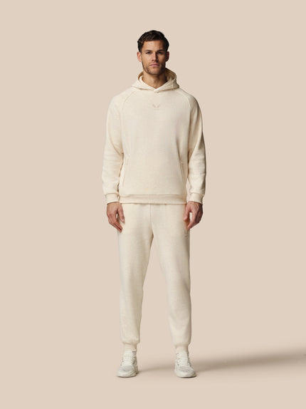 Heren Adapt Katoen Fleece Joggers - Oatmeal Marl