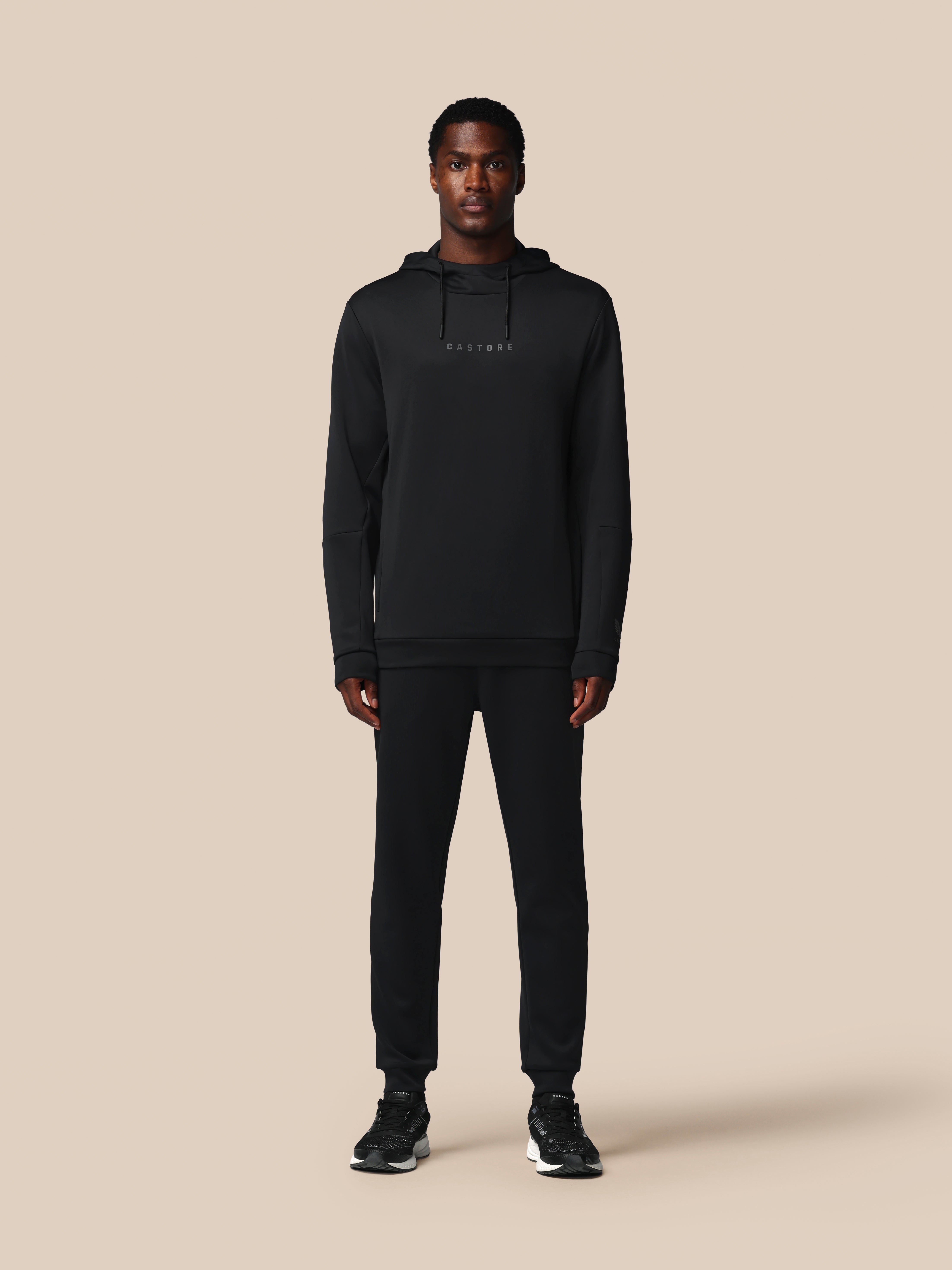 Heren Flex Lange Mouwen Hoodie - Zwart