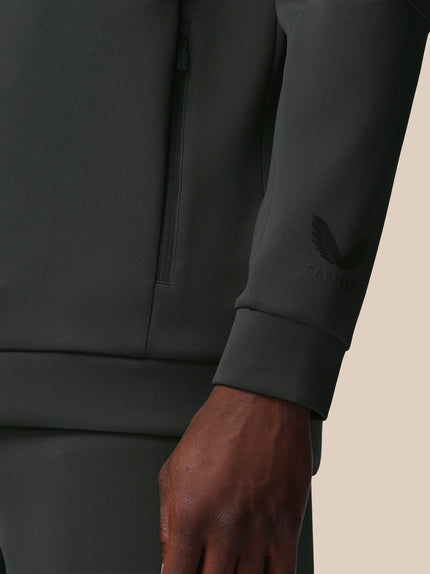 Heren Flex Lange Mouwen Kwartrits Sweatshirt - Gunmetal