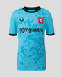 Lichtblauw FC Twente keepersshirt junior voorkant met zwarte kraag en clublogo