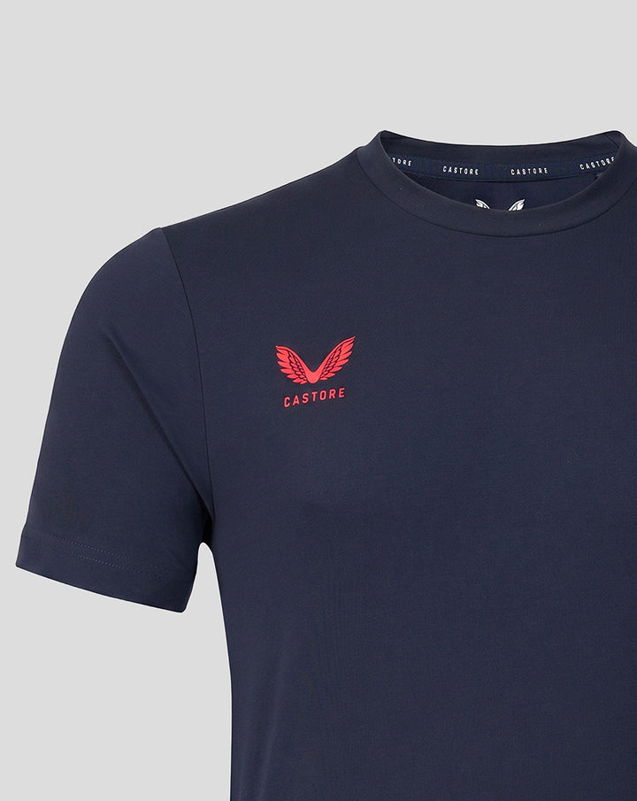 Navy FC Twente Travel T-shirt for men with a red club crest on the chest and Castore branding at the neckline.