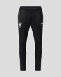 Front view of black FC Twente training pants with crest on left thigh and Castore emblem on right thigh