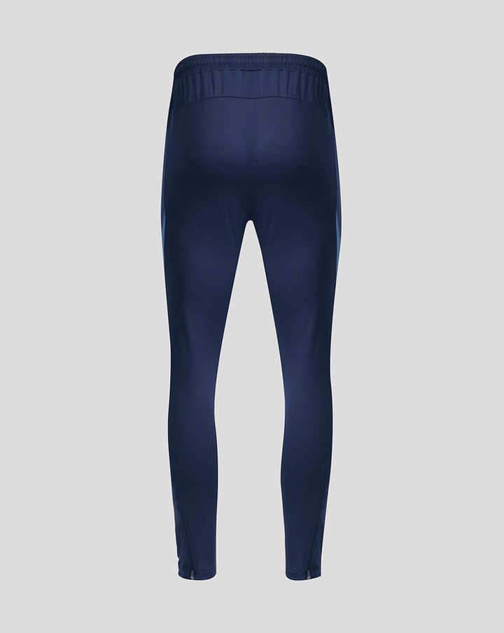 Back view of navy FC Twente training pants with elastic waistband.