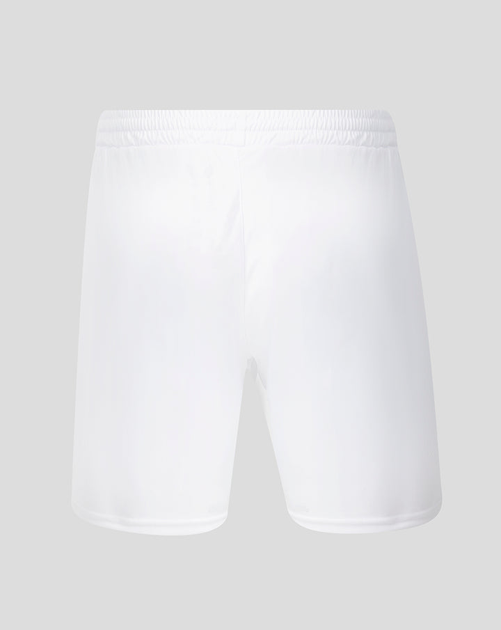 Achterzijde van witte FC Twente Derde Short 26/27 voor mannen met elastische tailleband
