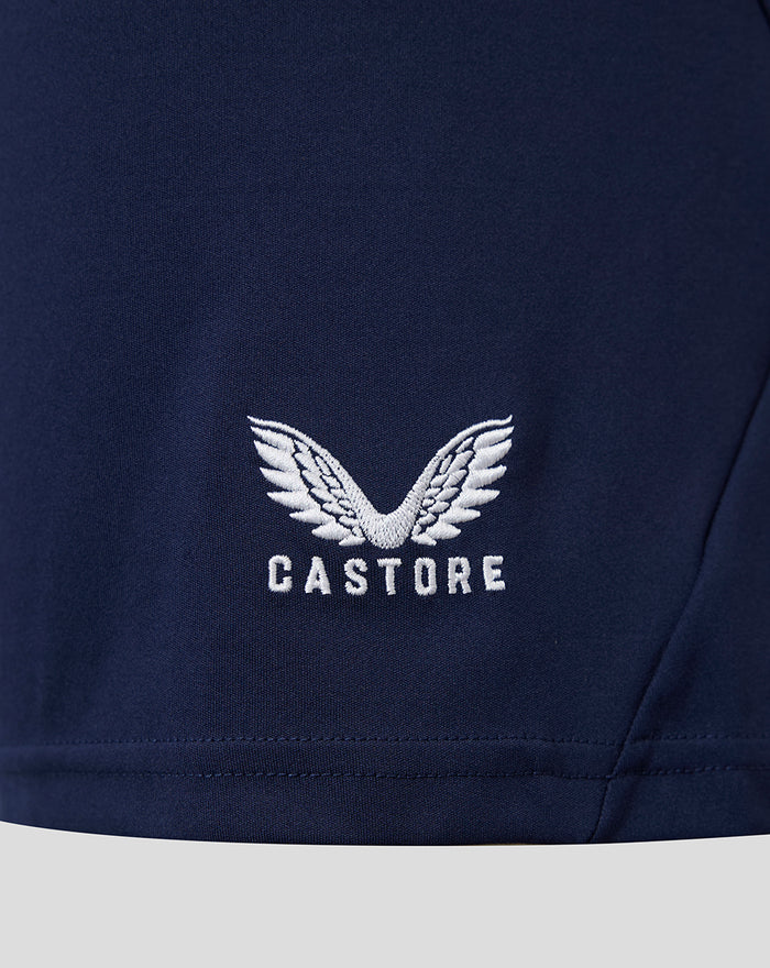 White Castore wing logo embroidered on navy FC Twente short.