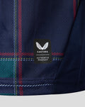 Castore Authentic Product label op de navy tartan FC Twente vierde shirt
