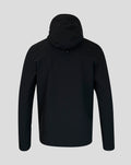 Back view of black FC Twente training jacket with hood
