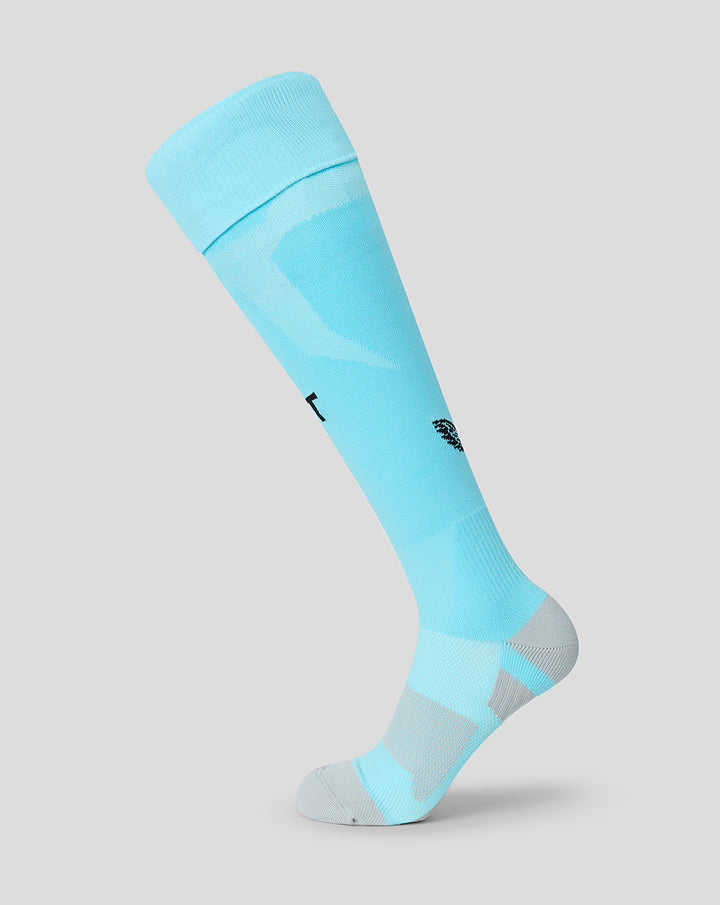 FC Twente Keeperskousen 26/27 voor volwassenen blauw met zachte vulling bij de hiel en in de binnenzool voor ondersteuning de hele dag.
