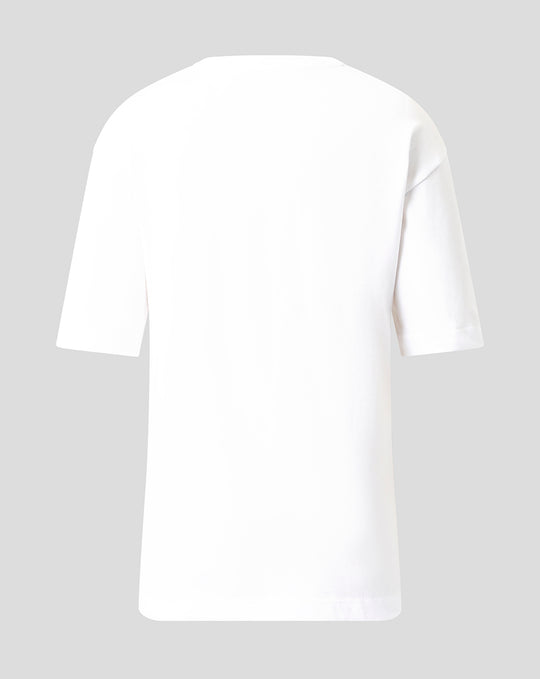 White FC Twente Vierde T-shirt junior back view with plain design