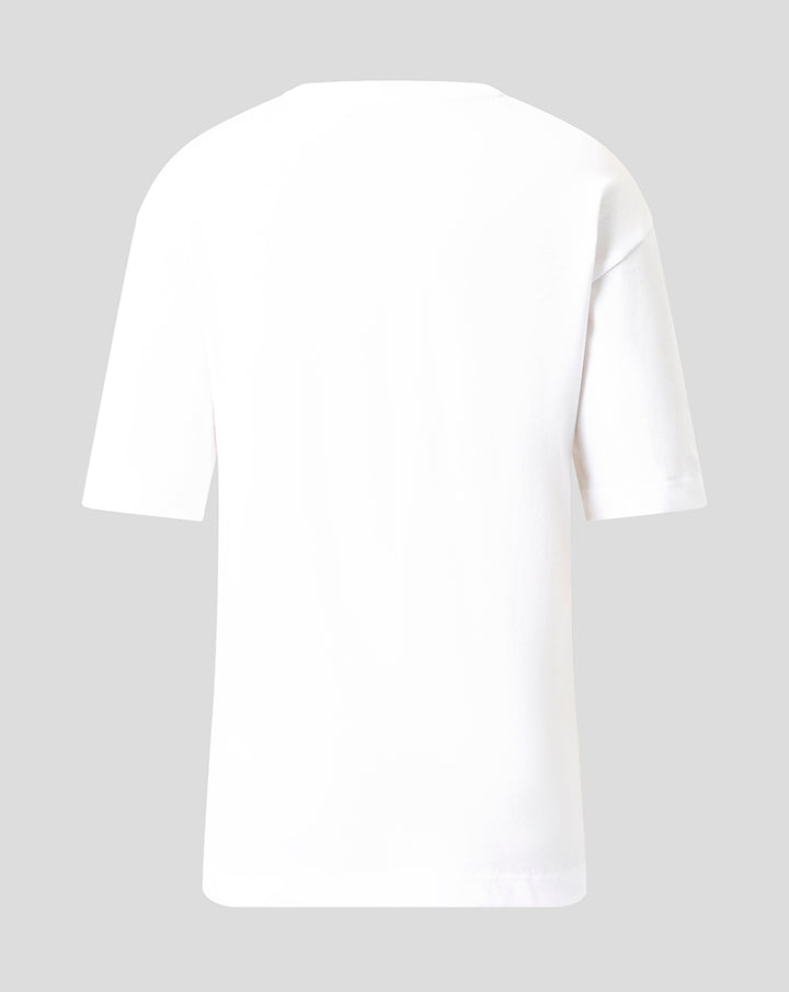 Back view of a plain white FC Twente Fourth T-shirt for men