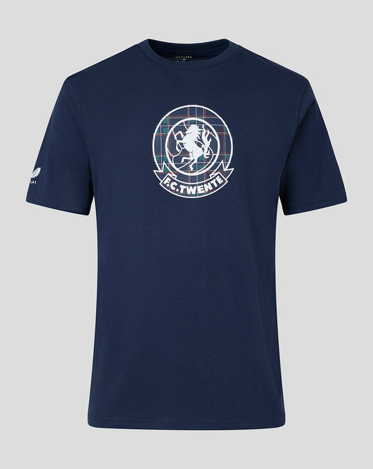 Donkerblauwe FC Twente Vierde T-shirt met borstlogo en sportieve pasvorm
