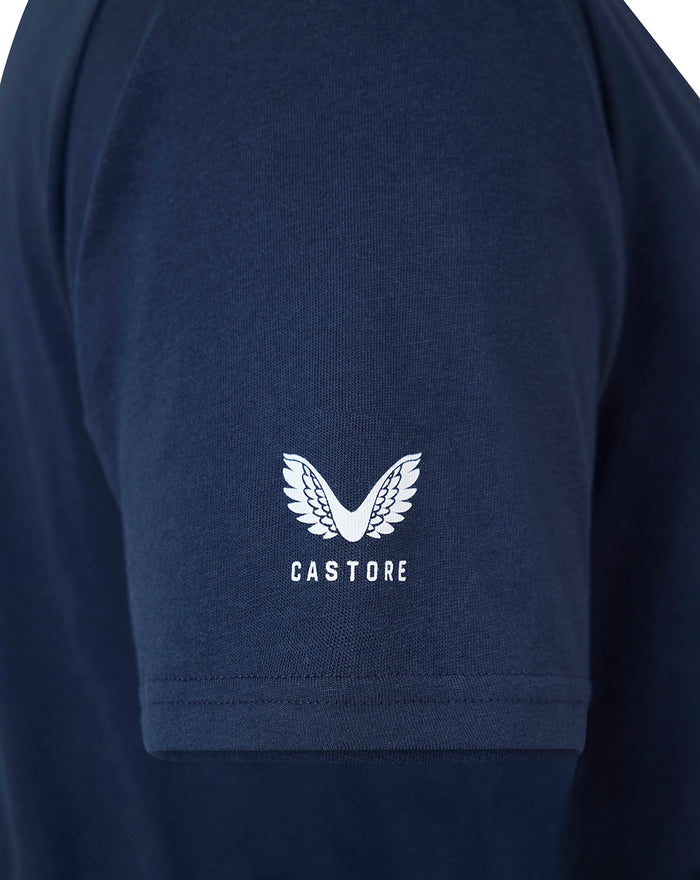 Navy FC Twente Vierde T-shirt sleeve with white Castore logo