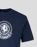 Navy FC Twente Vierde T-shirt with large circular crest on chest and plaid background