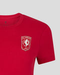 Front view of a red FC Twente Core Crest T-Shirt for women with the club crest on the left chest.