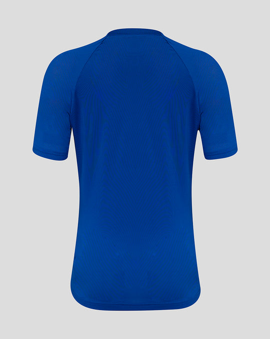 Back view of blue women's FC Twente Pro Coach training shirt