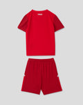 Back view of red FC Twente kids home jersey with 1965 on the back neckline