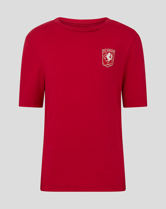 Red FC Twente crest T shirt for juniors