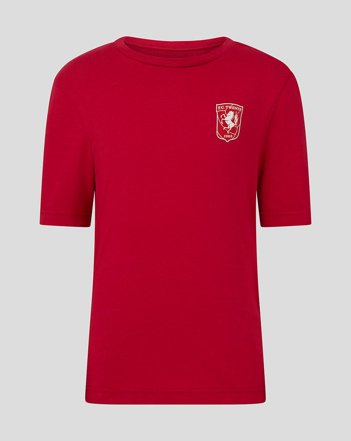 Red FC Twente crest T shirt for juniors