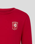 Red junior T shirt with FC Twente crest on the left chest