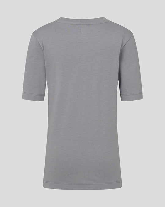 Back view of light grey junior FC Twente T shirt with short sleeves.
