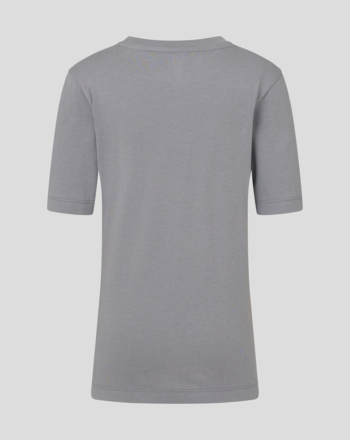 Back view of light grey junior FC Twente T shirt with short sleeves.