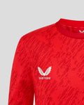 Front view of red FC Twente matchday T-shirt with Castore logo and team crest on the chest.