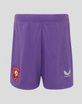Purple FC Twente junior keeper shorts with club crest on the left leg and Castore logo on the right leg.