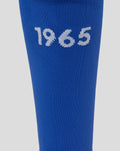 Blue FC Twente junior socks close up with 1965 on the shin and Castore wings on the calf