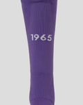 Purple FC Twente junior keeper sock with 1965 on the shin and textured knit.