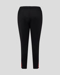 Back view of black junior FC Twente matchday pants with red side panels