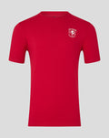 Red FC Twente Core Crest T shirt with small crest on the left chest