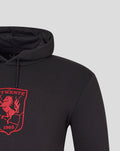 Black FC Twente Core hoodie for men with a red crest on the chest and a drawstring hood