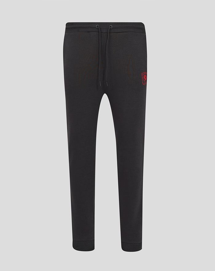 Front view of FC Twente Core Jogger juniors Phantom 25/26 with drawstring waist and red crest on the thigh