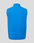 Rear view of the blue FC Twente performance gilet featuring a high collar and clean back.
