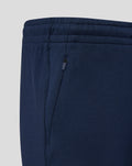 Navy FC Twente travel knit shorts with a zip side pocket and elastic waistband
